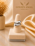 Anillo Doble Gota Plata
