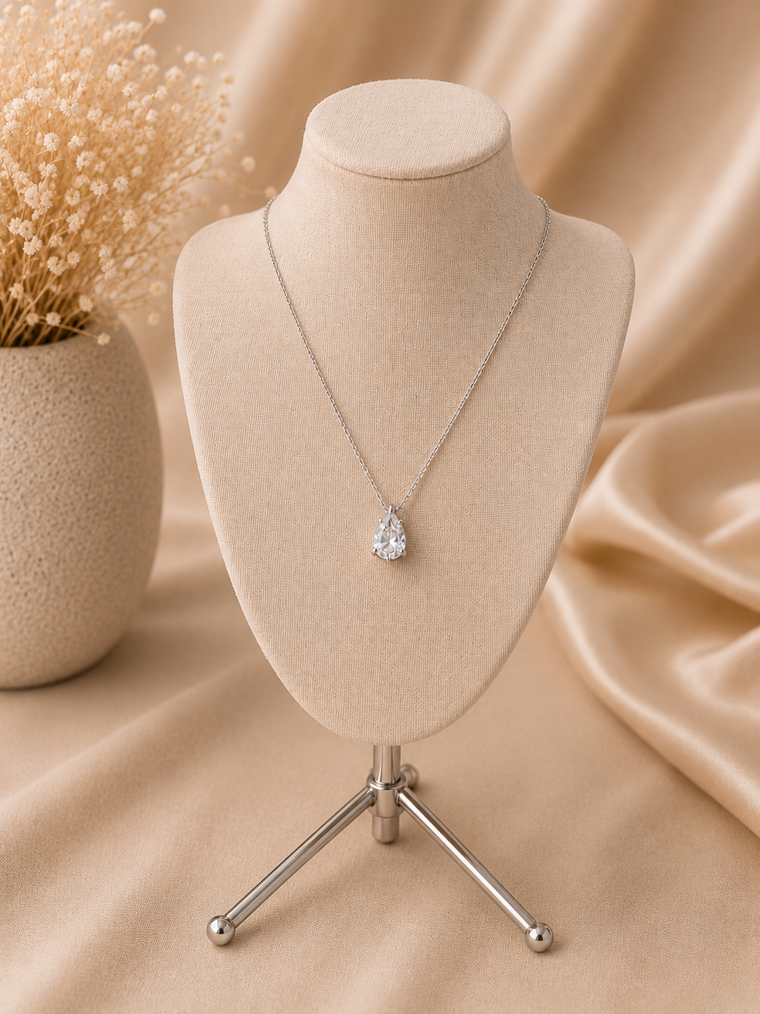 Collar gota de luz plata
